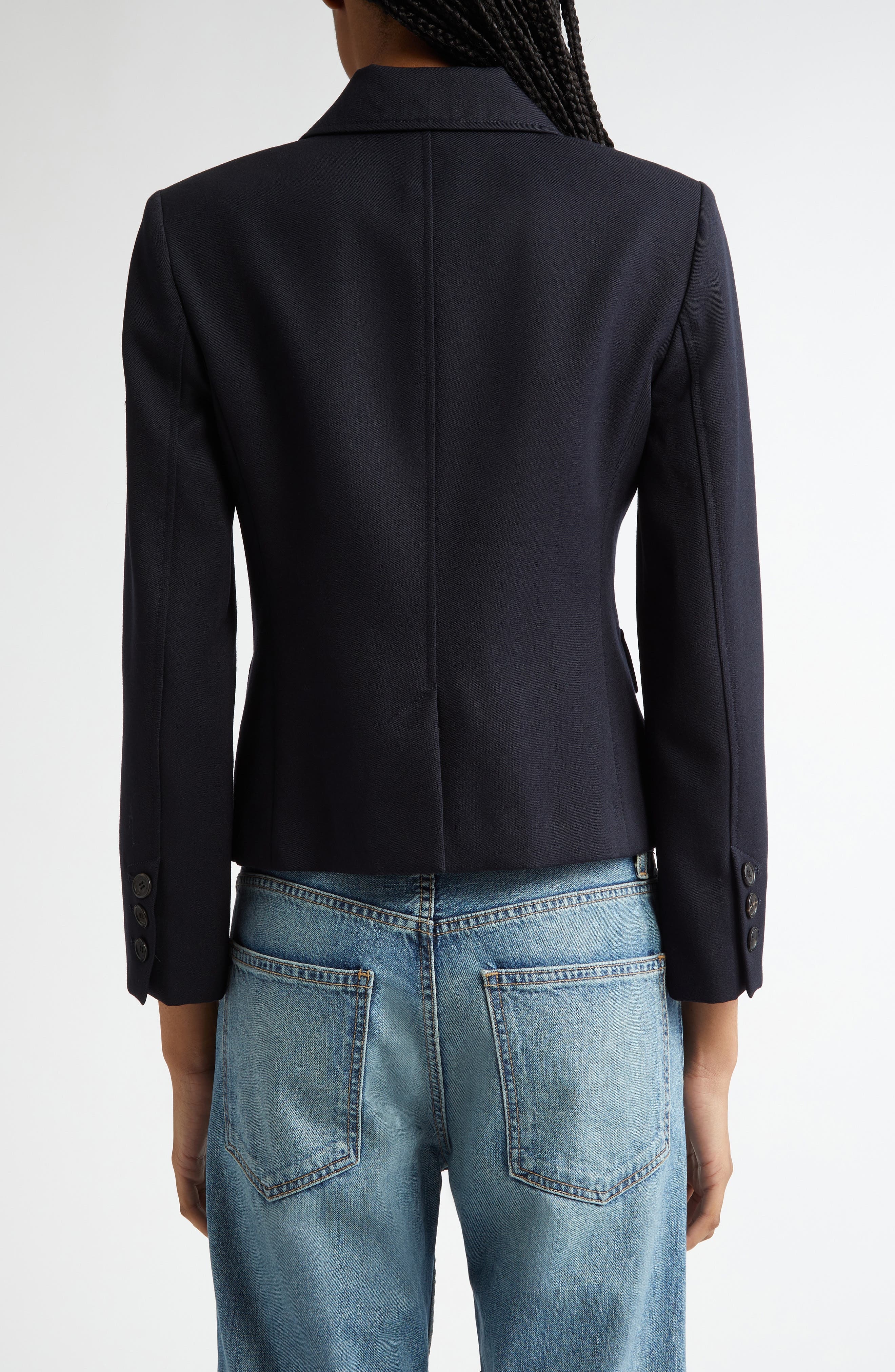 Nili Lotan Jamison Virgin Wool Jacket in Midnight at Nordstrom - 3