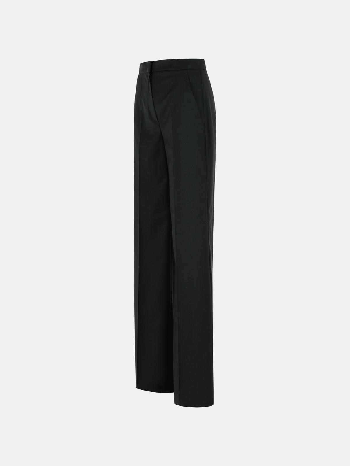 'FERNET' STRAIGHT BLACK VIRGIN WOOL PANTS - 2