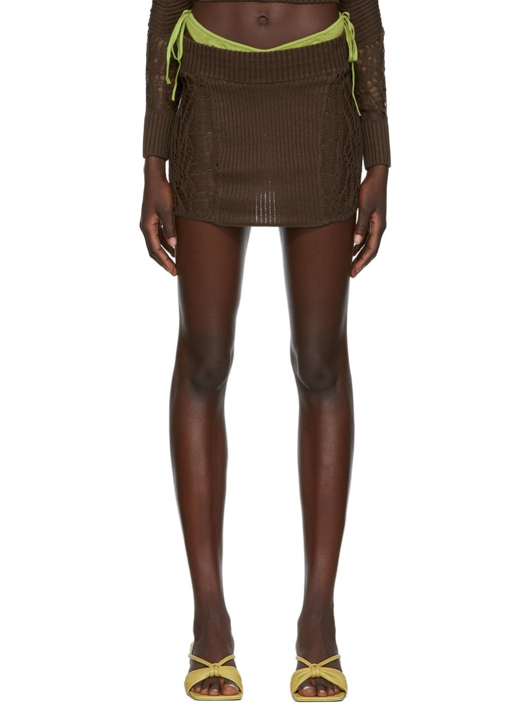 SSENSE Exclusive Brown Miniskirt - 1