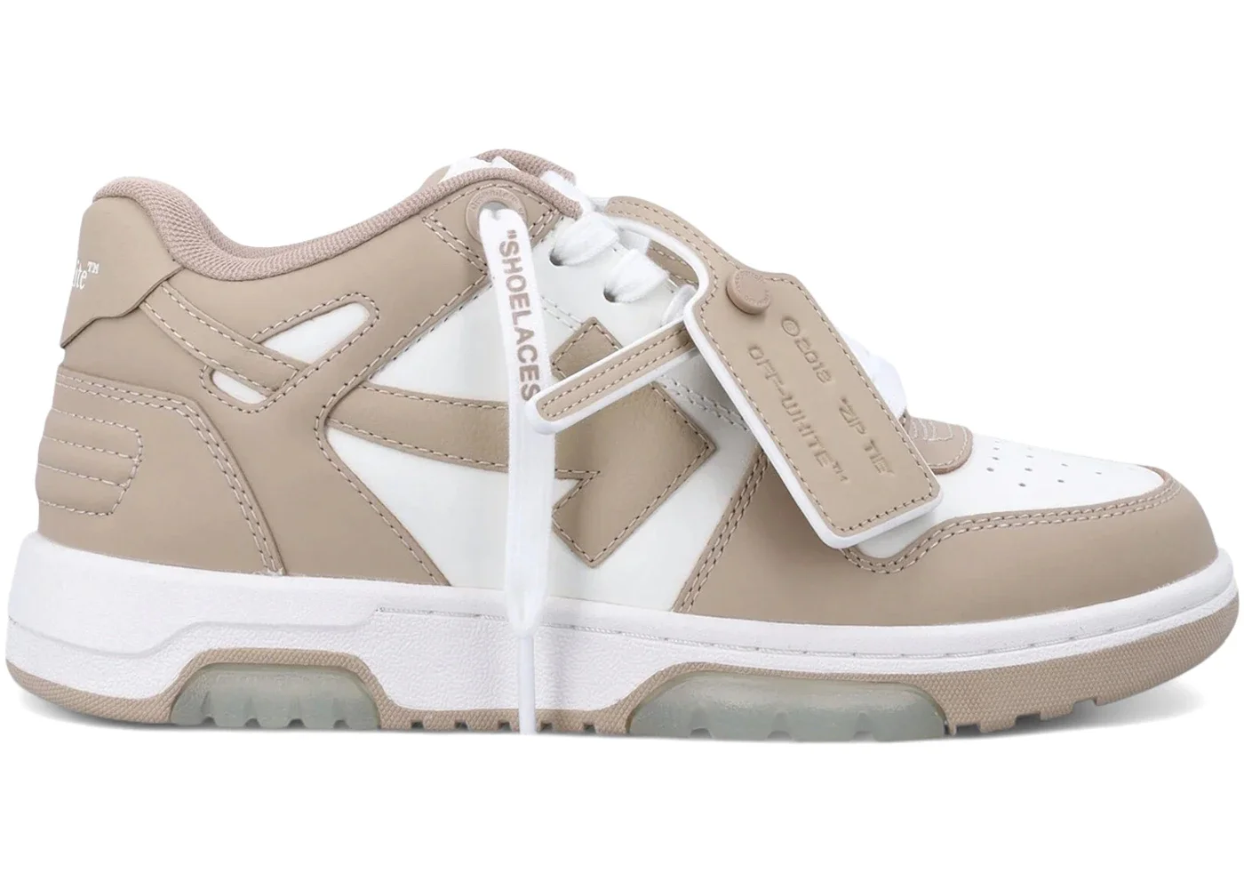 OFF-WHITE Out Of Office OOO Low Tops White Beige (Women's) - 1