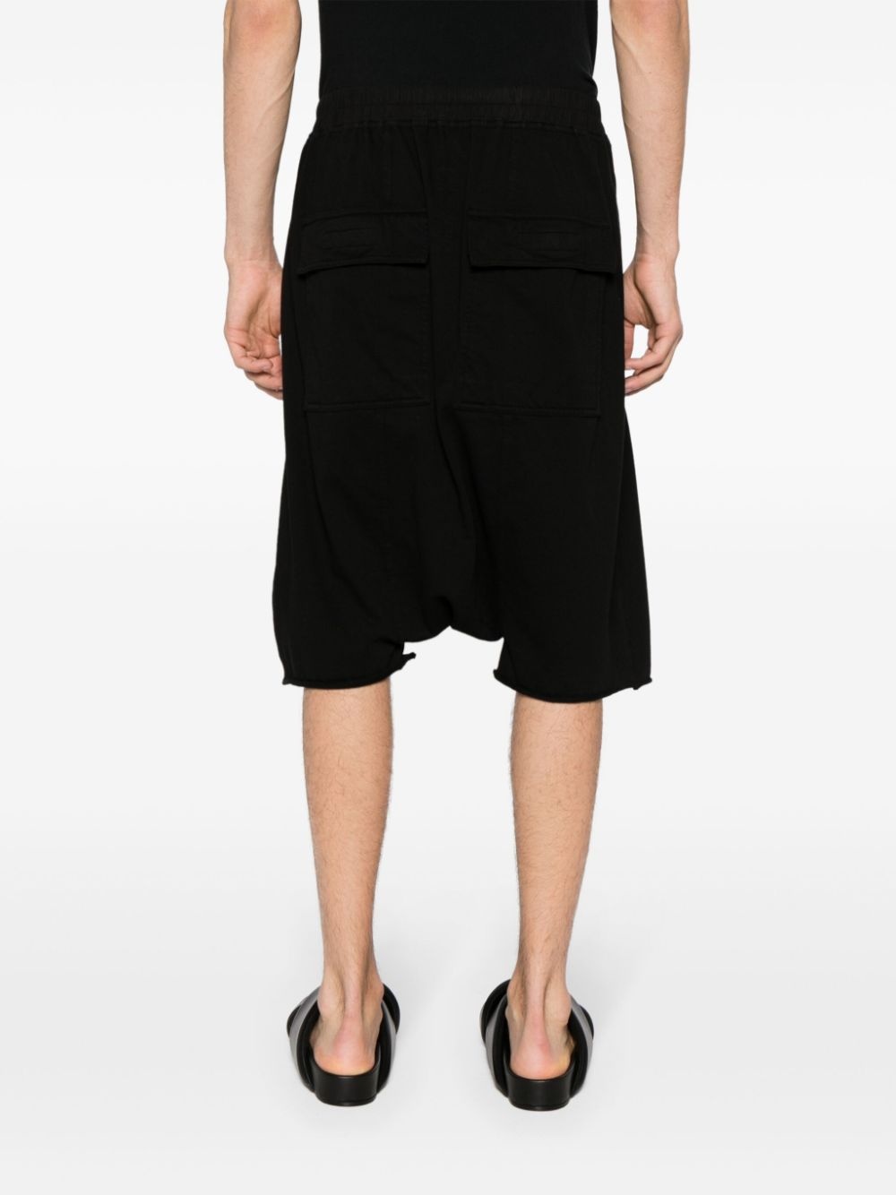 drop-crotch cotton shorts - 4