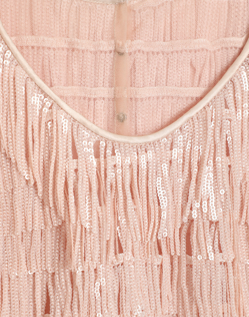 Sleeveless top with sequined fringe embellishment 6