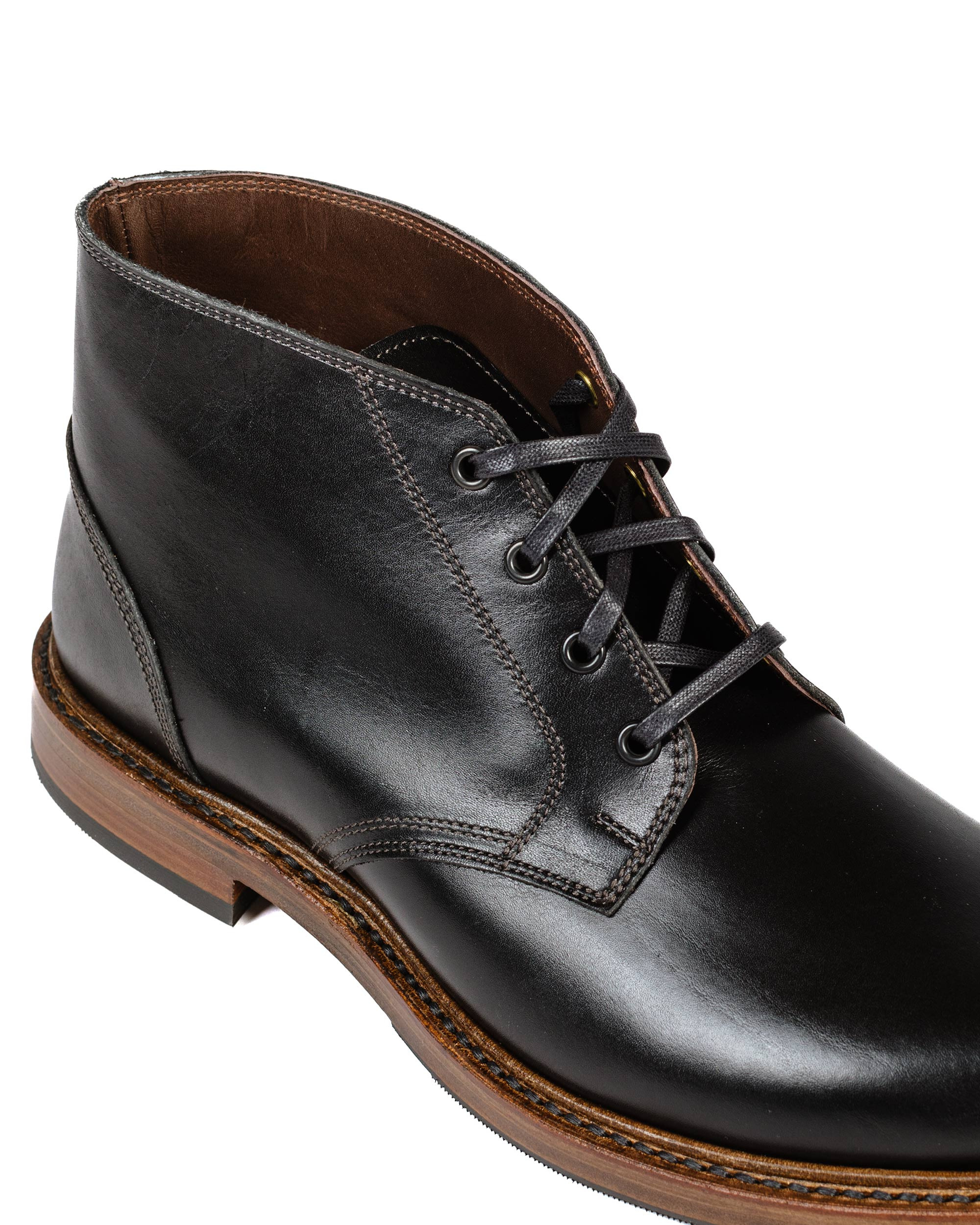 The Steadfast Chukka Boots French Calfskin Black - 3