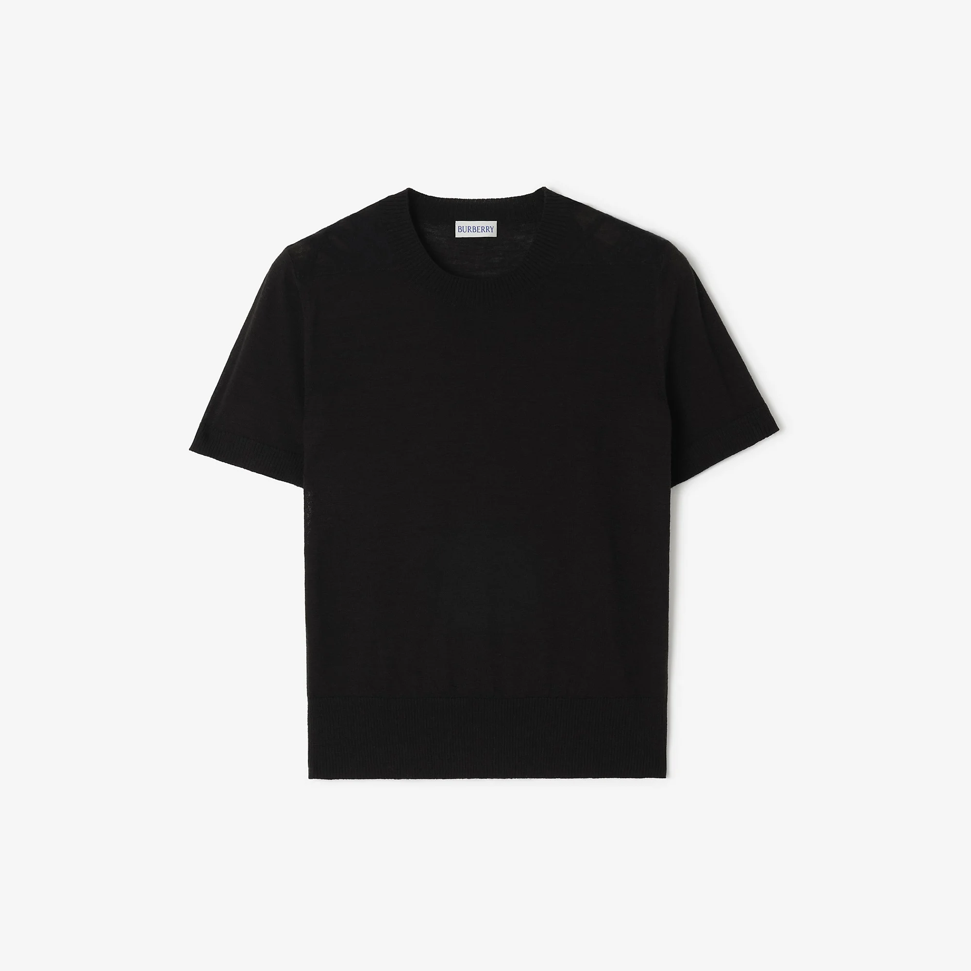 Check Panel Wool Silk Top - 1