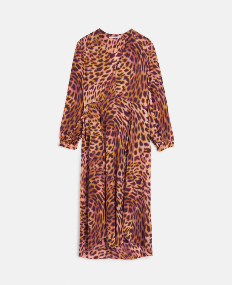 Cheetah Print Silk Maxi Dress 1