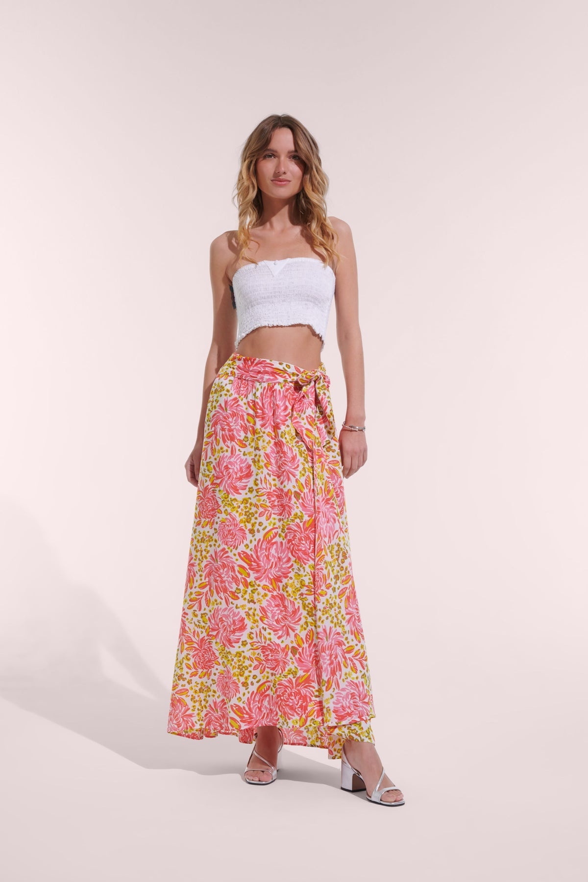 Long Skirt Bilitis - Pink Krysan - 3