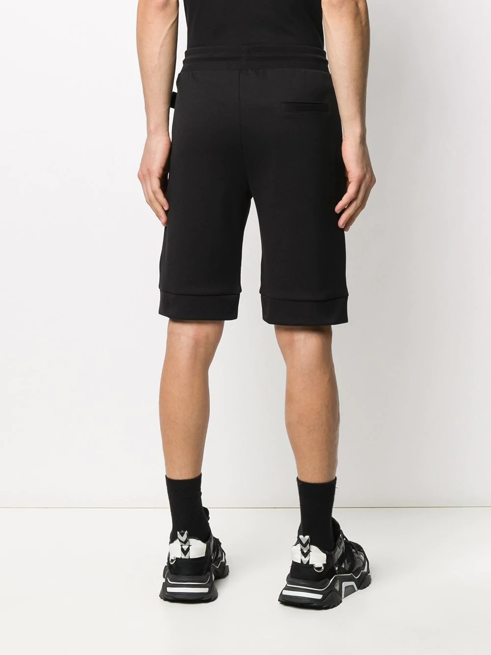 contrasting stripe track shorts - 4