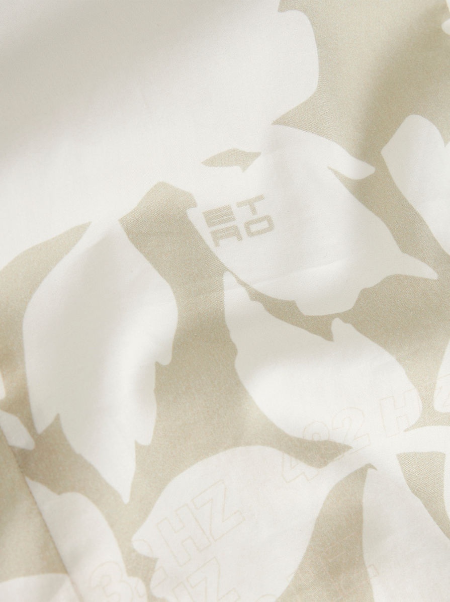 TWO-TONE FLORAL PRINT COTTON SHIRT - 3