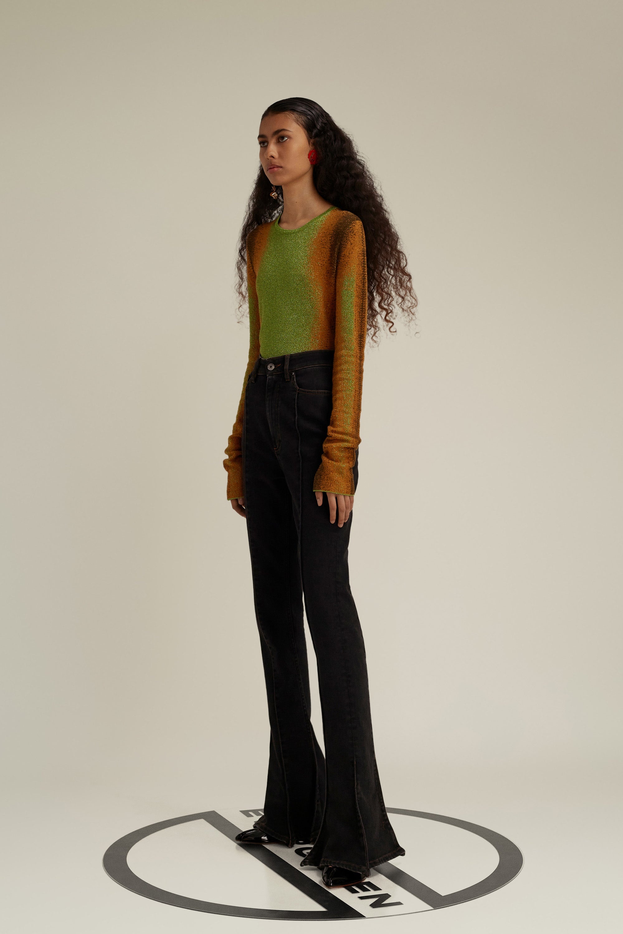 Y/Project Trumpet high waist flared jeans