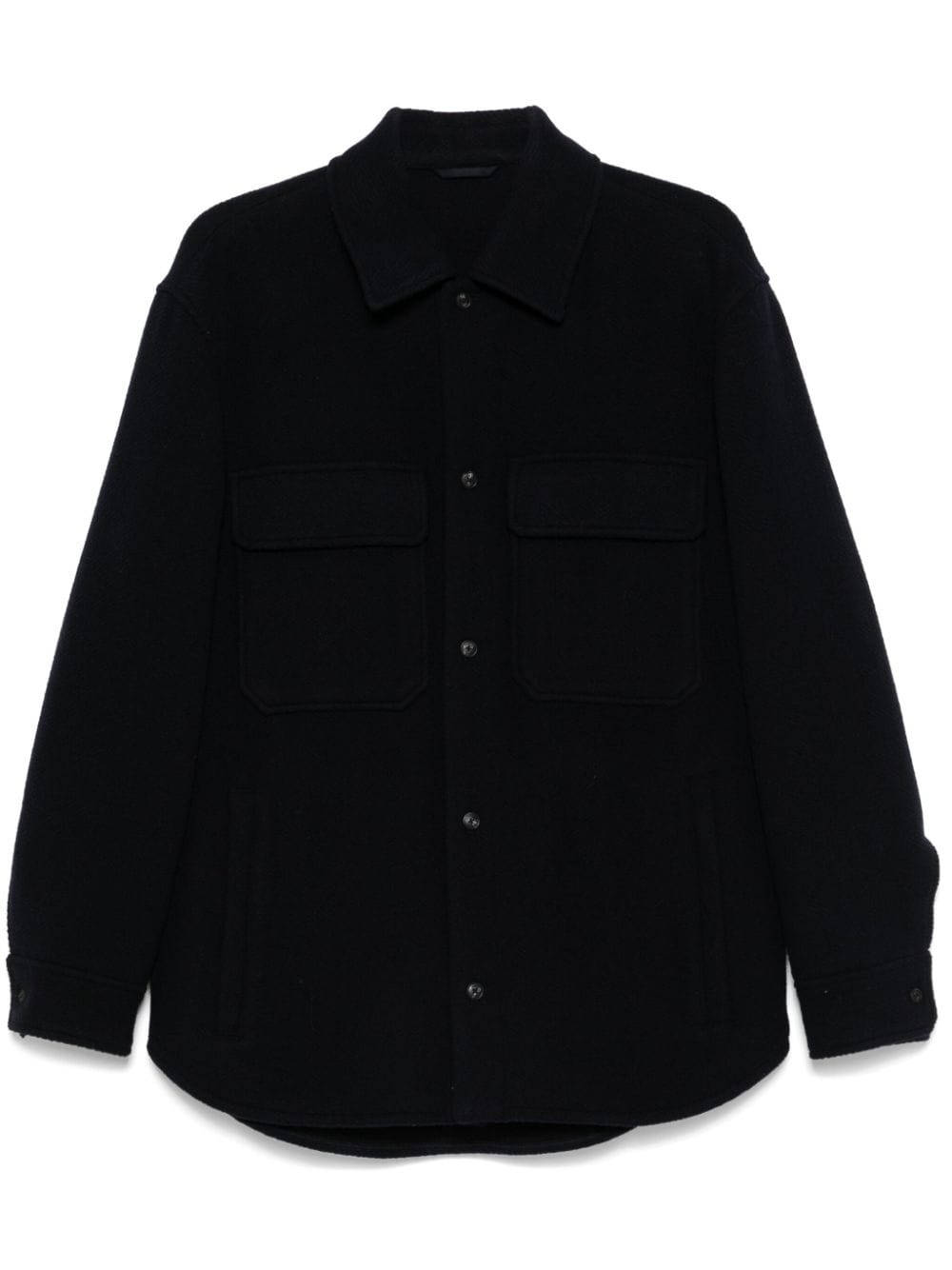 EMPORIO ARMANI virgin wool overshirt REVERSIBLE