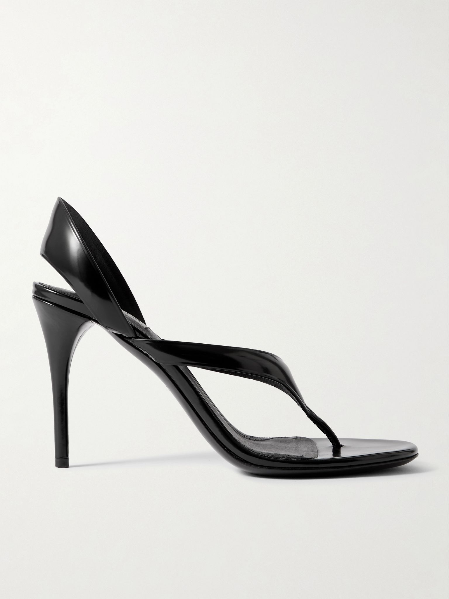 Tong 90 patent-leather sandals Black - 1