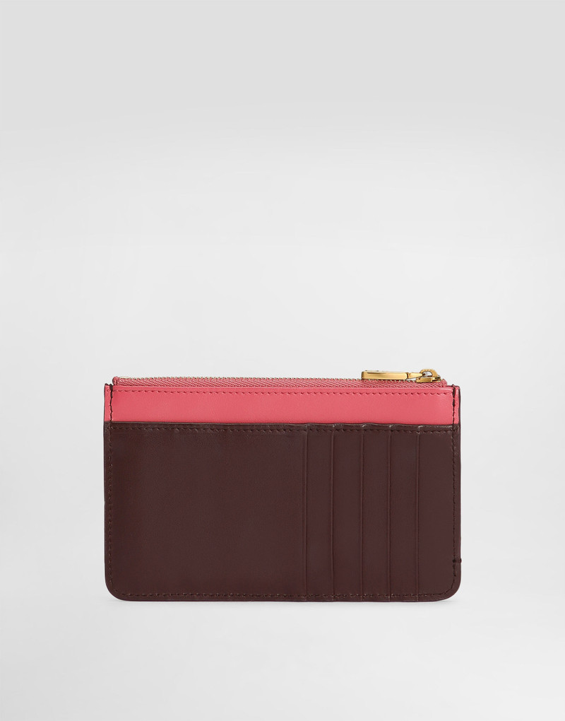 Calfskin card holder with DG logo 3