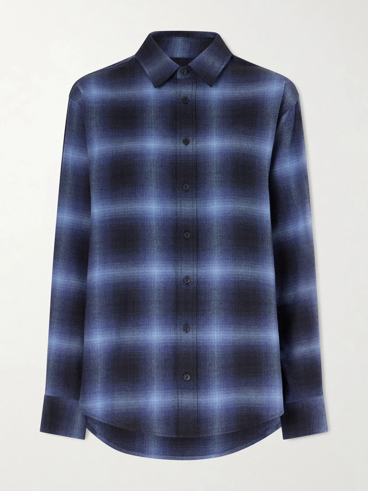 Checked Cotton-flannel Shirt - 1