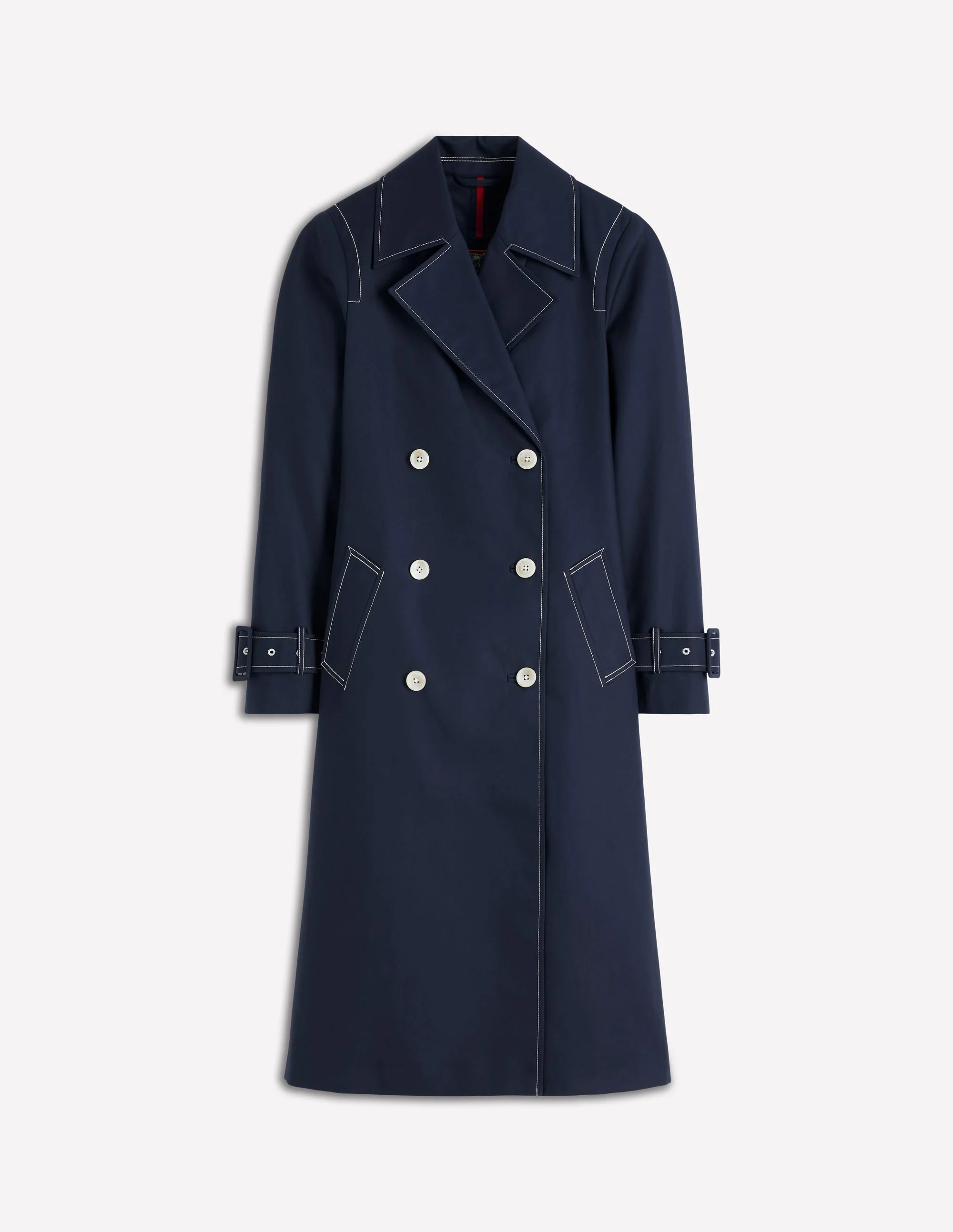 Double Breasted Trench-Navy - 1