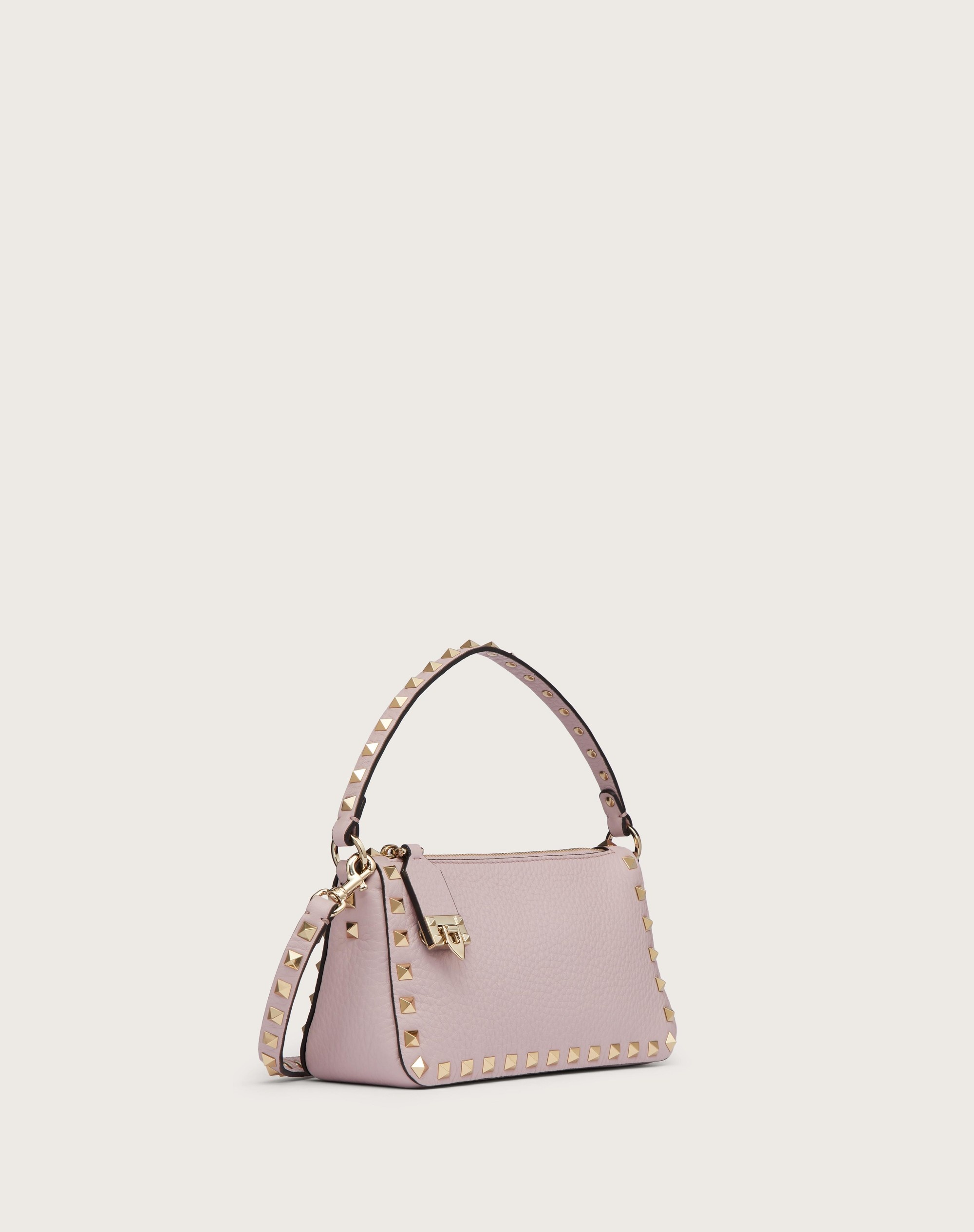 SMALL ROCKSTUD GRAINY CALFSKIN CROSSBODY BAG