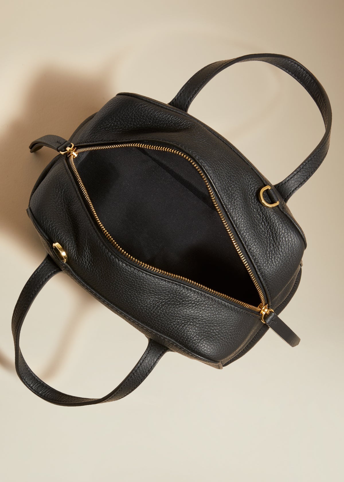 The Small Maeve Crossbody Bag in Black Pebbled Leather - 4