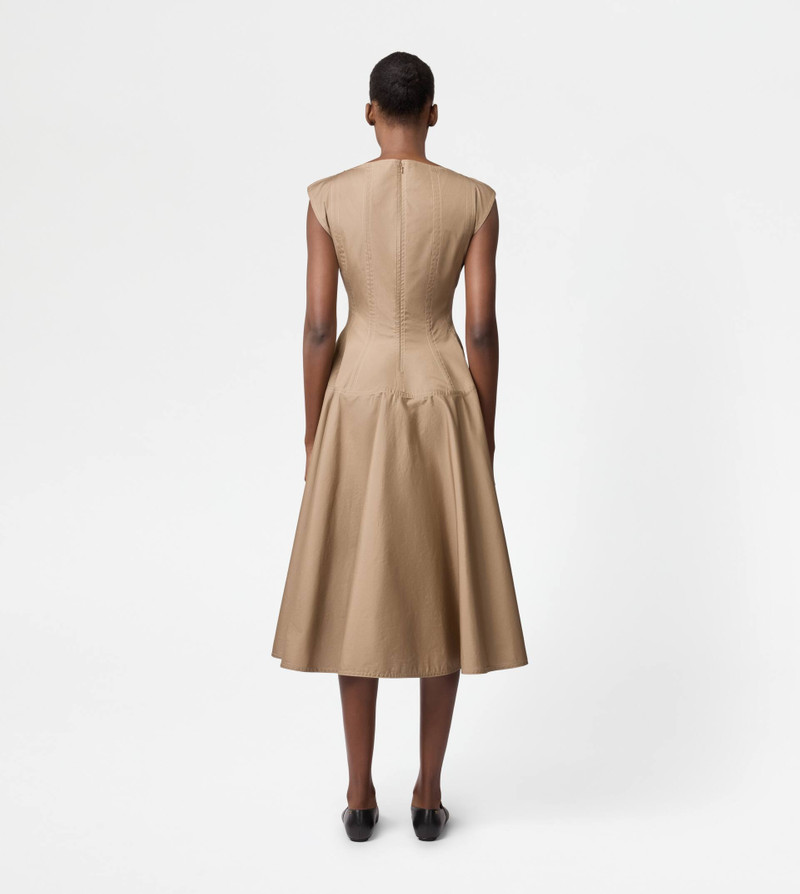 DRESS IN POPLIN - BEIGE 3