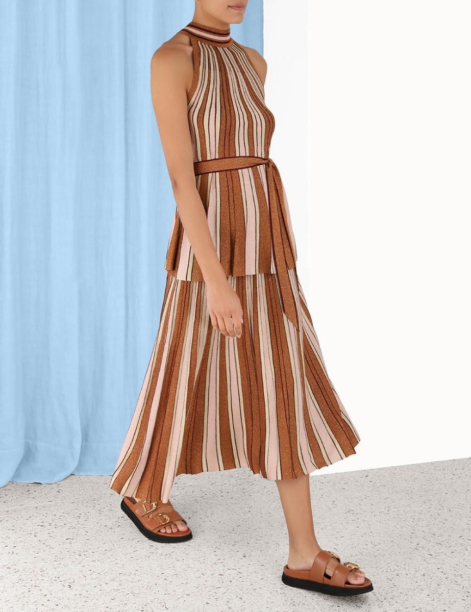LUMINOSITY LUREX STRIPE SKIRT - 3