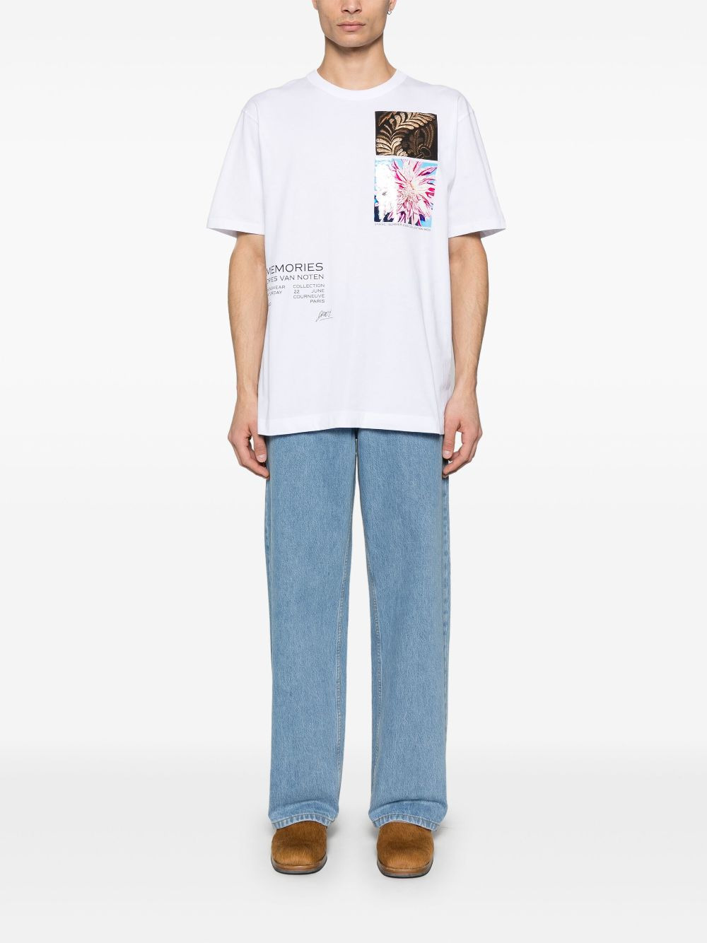 Dries Van Noten Men Heer Pr 1600 M.K.Ss.T-Shirt Whi - 2
