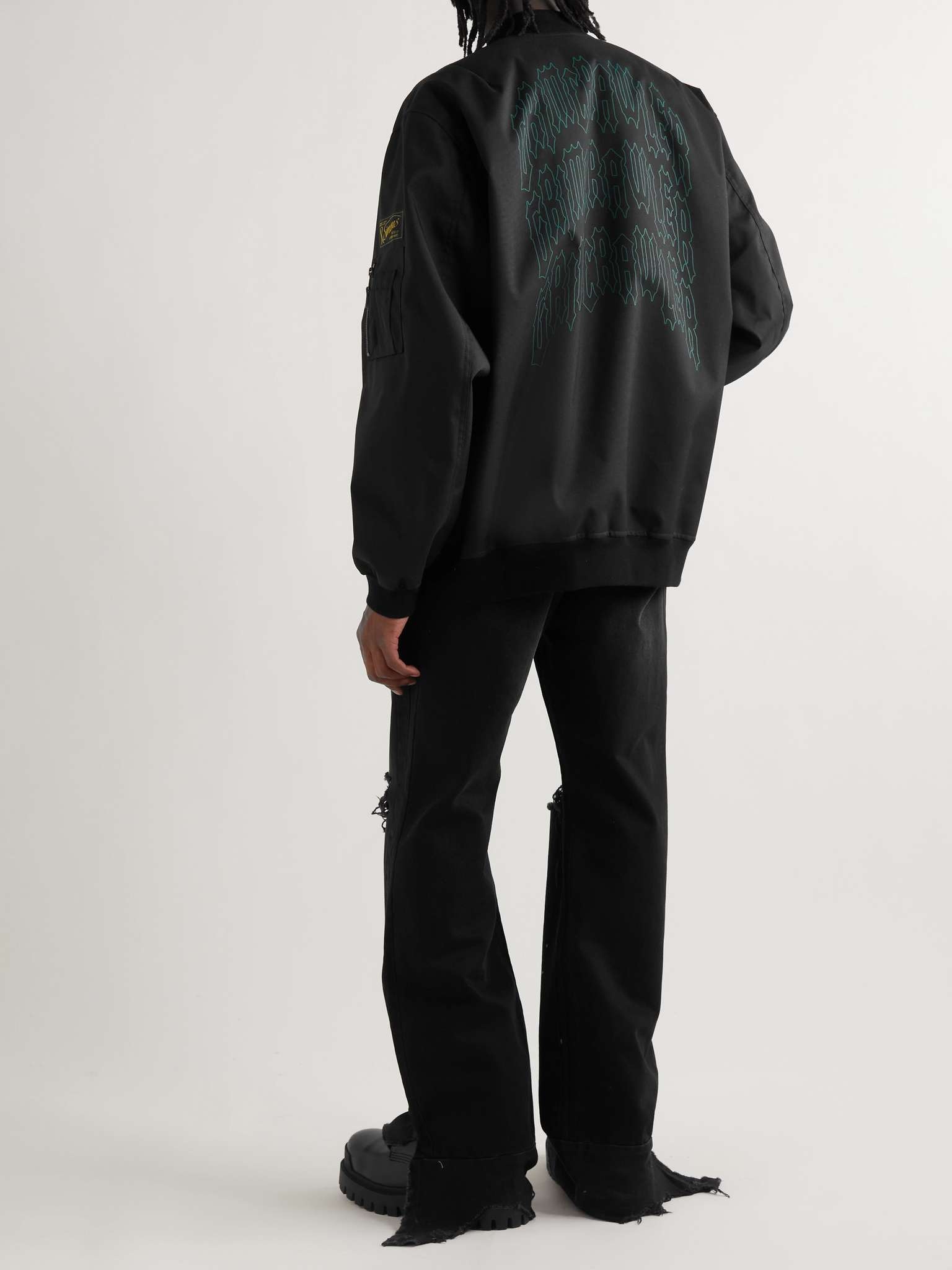 Logo-Appliquéd Printed Recycled Canvas Bomber Jacket - 2