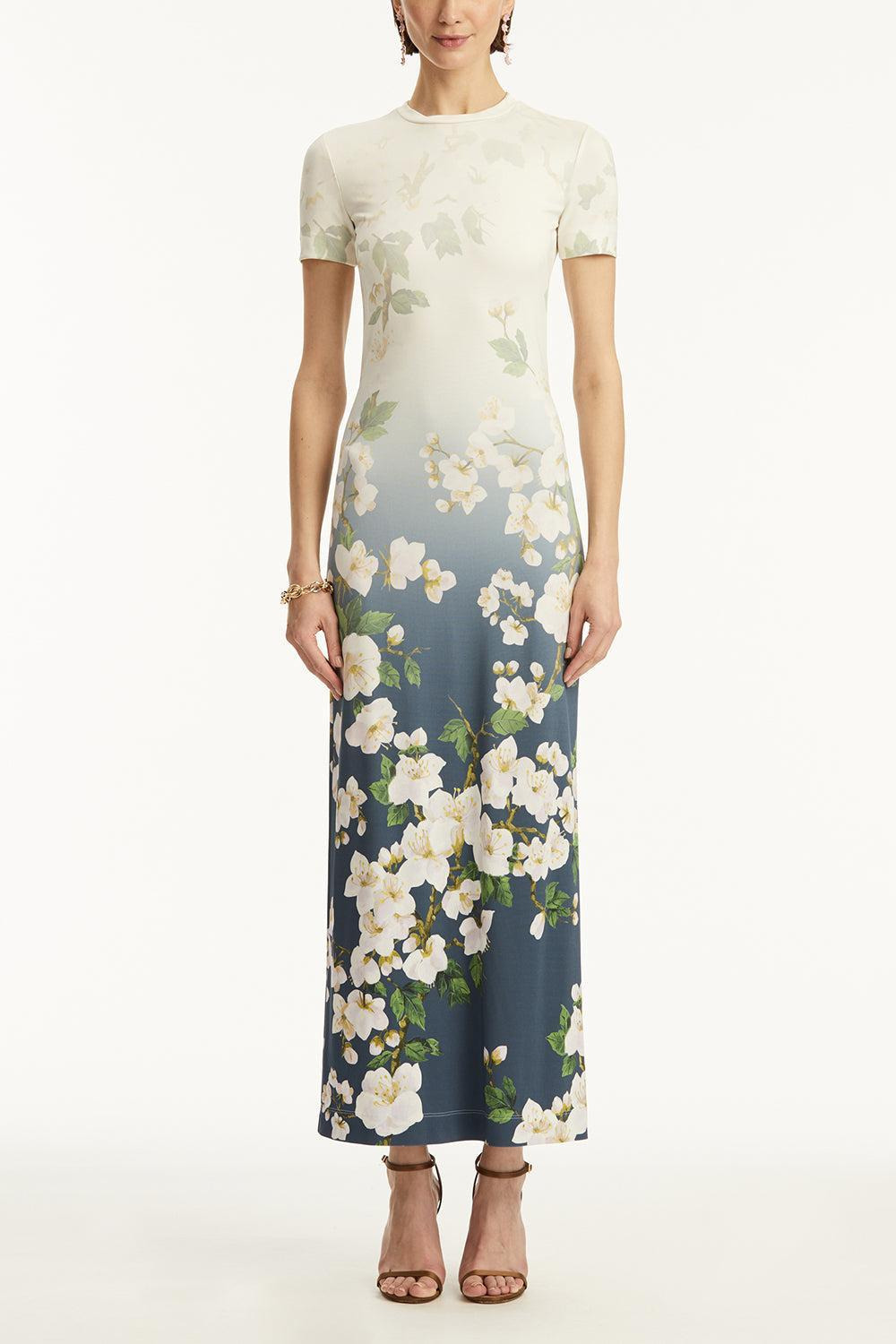 Short Sleeve Cherry Blossom Dress - 3