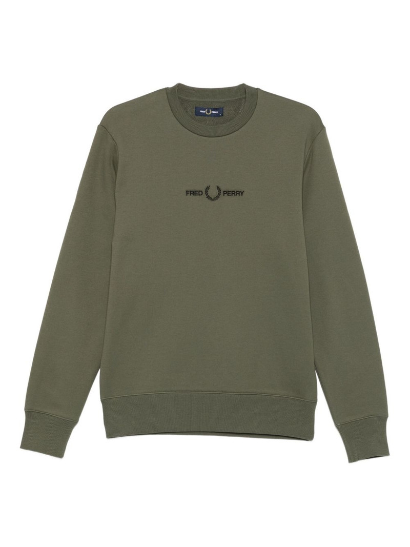 embroidered-logo sweatshirt 1