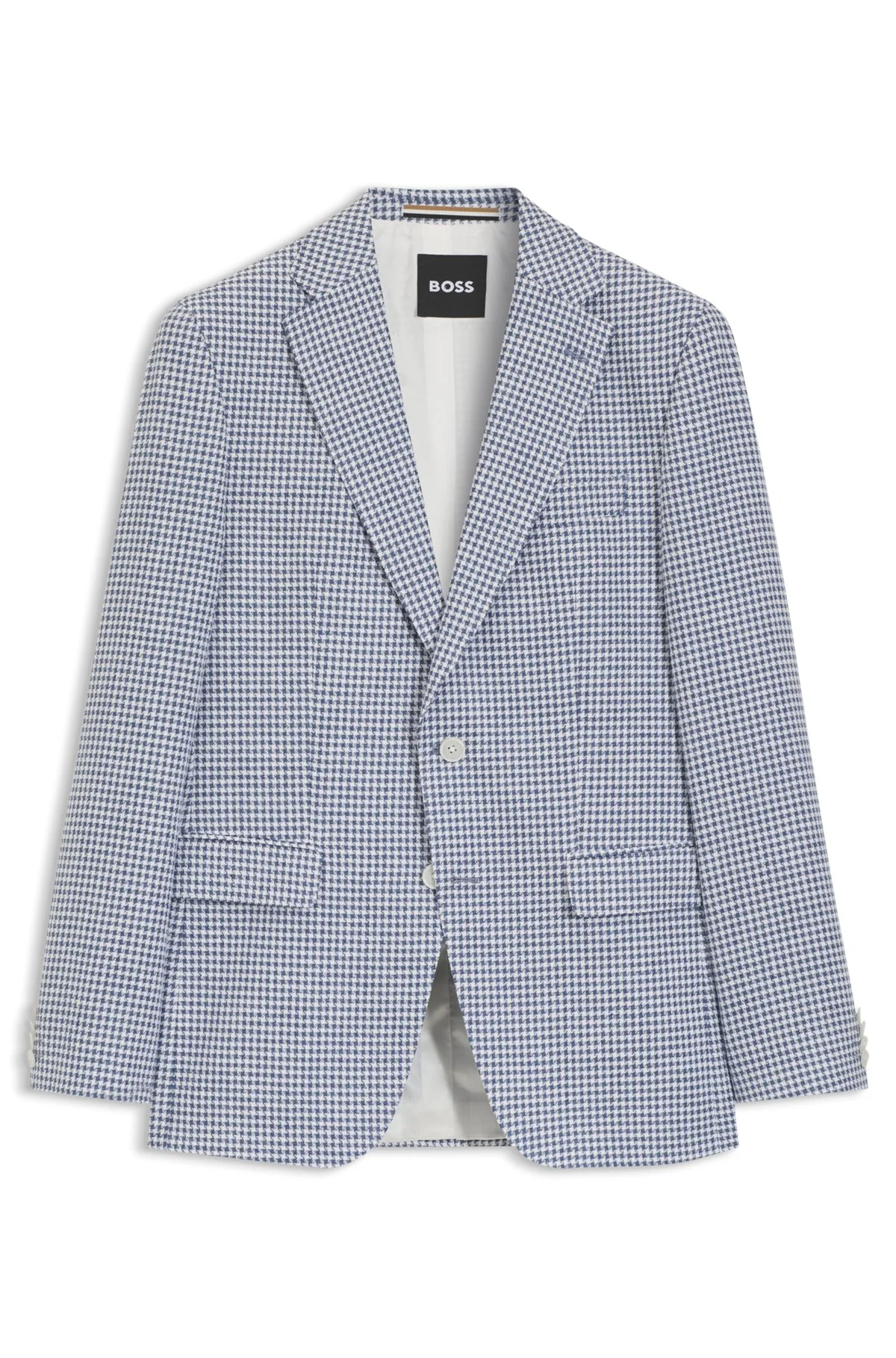 SLIM-FIT JACKET WITH PUPPYTOOTH PATTERN - 1