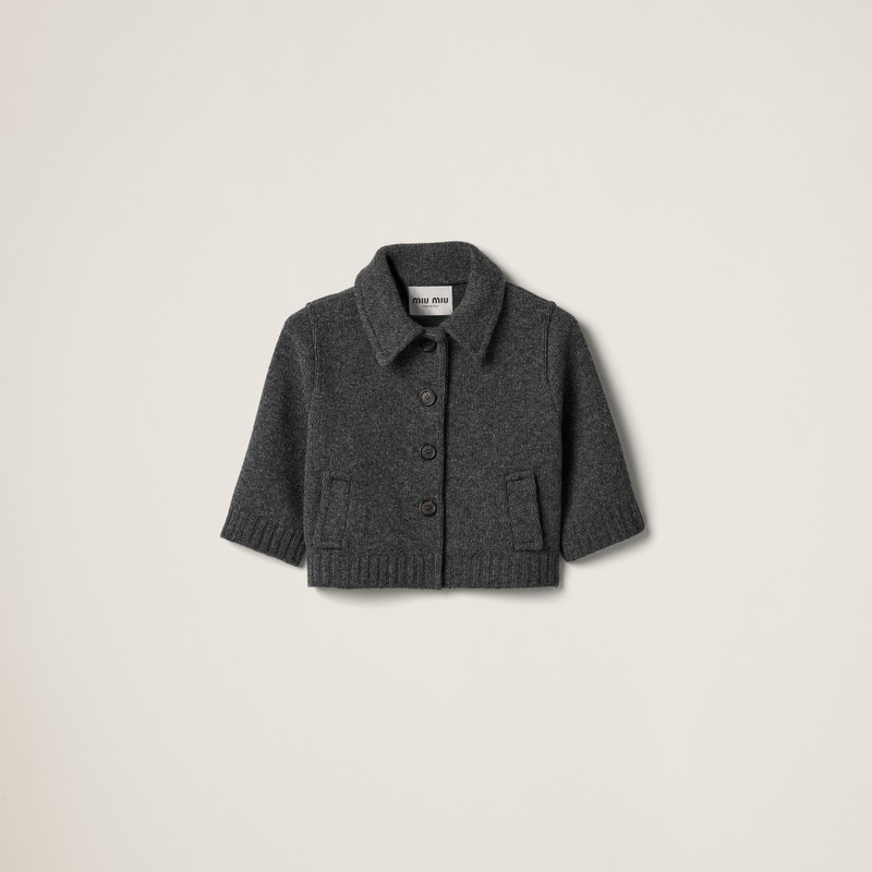 Cropped wool cardigan 1