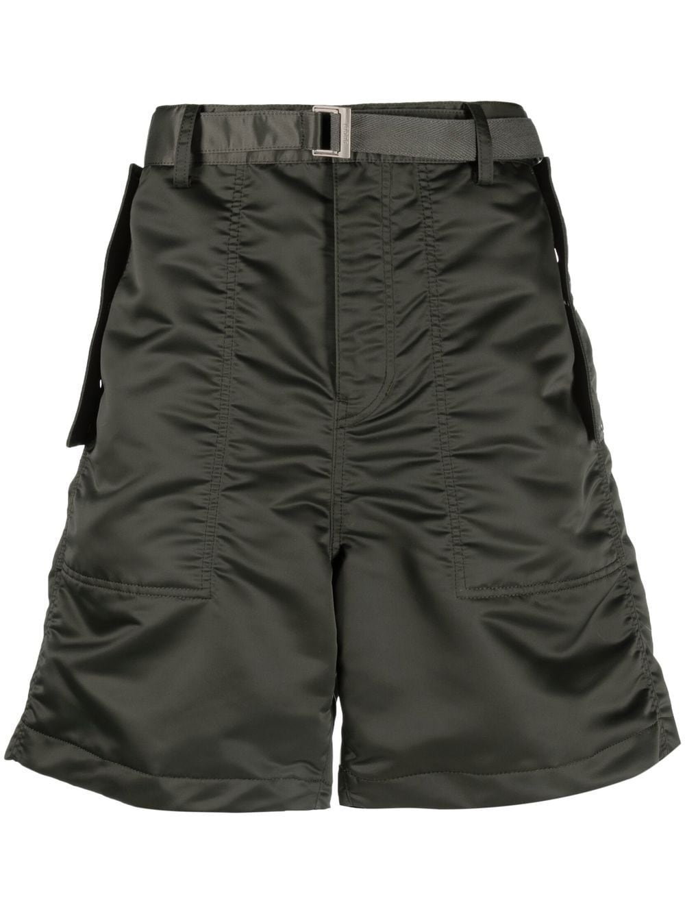 buckle-fastened tailored shorts - 1