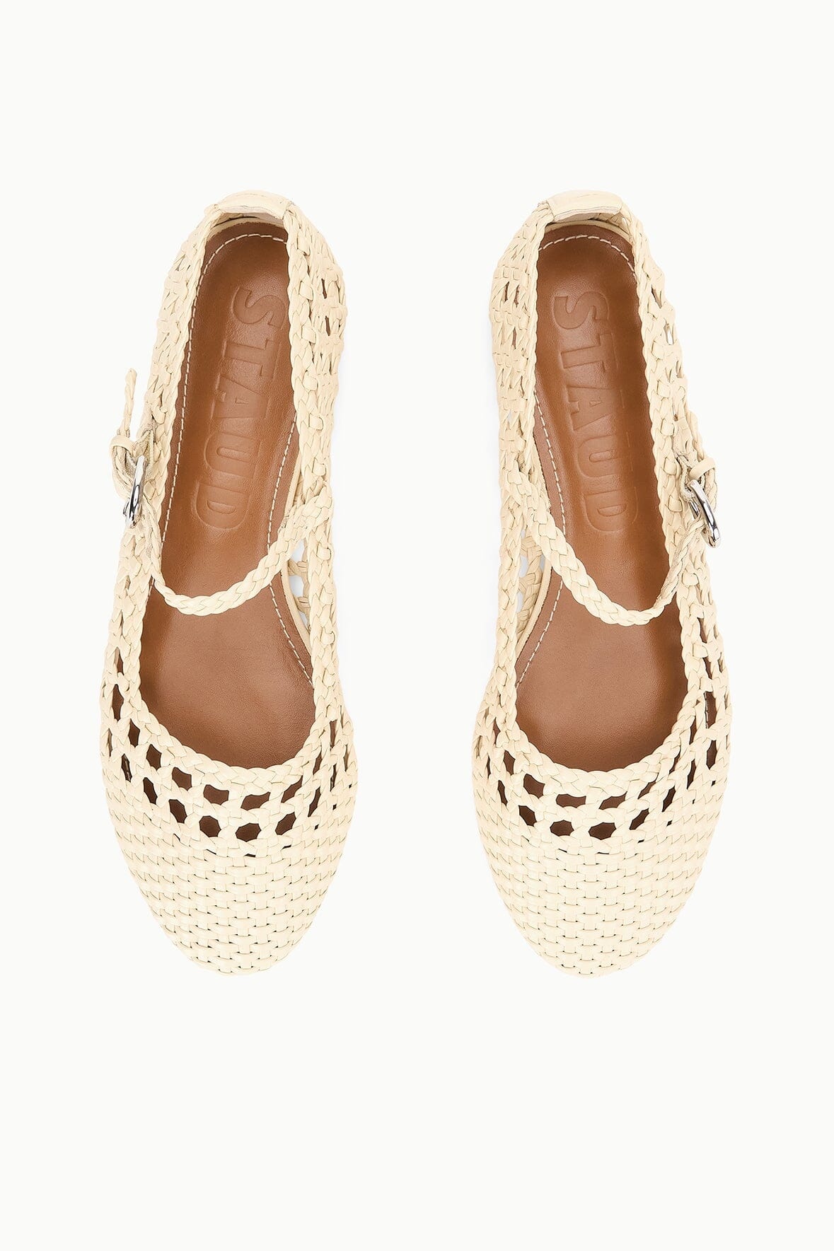 STAUD NELL MARY JANE FLAT CREAM - 7