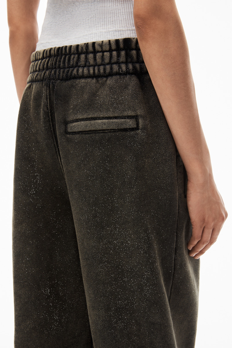 puff logo sweatpant in glitter terry 5