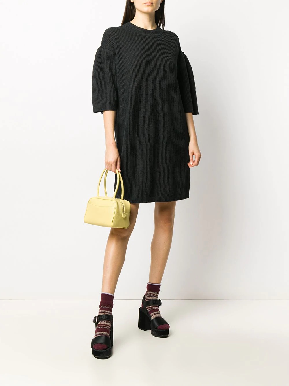 ribbed knit dress - 2