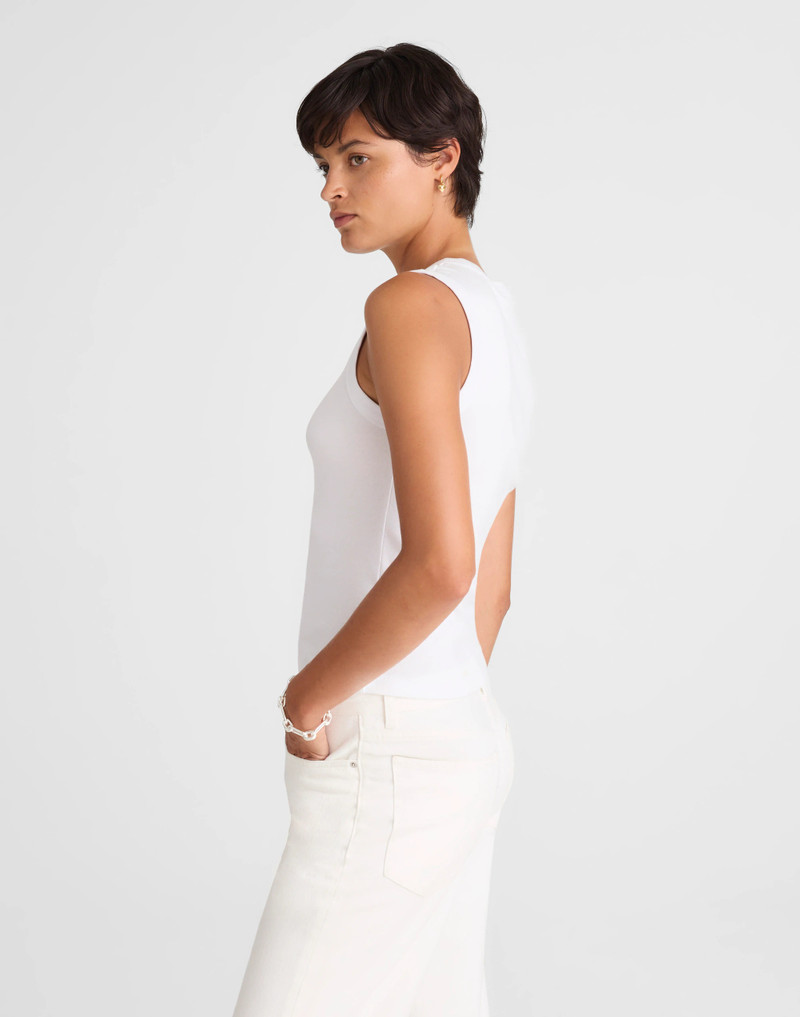 The '90s Crew Neck Tank in Compact Cotton 4