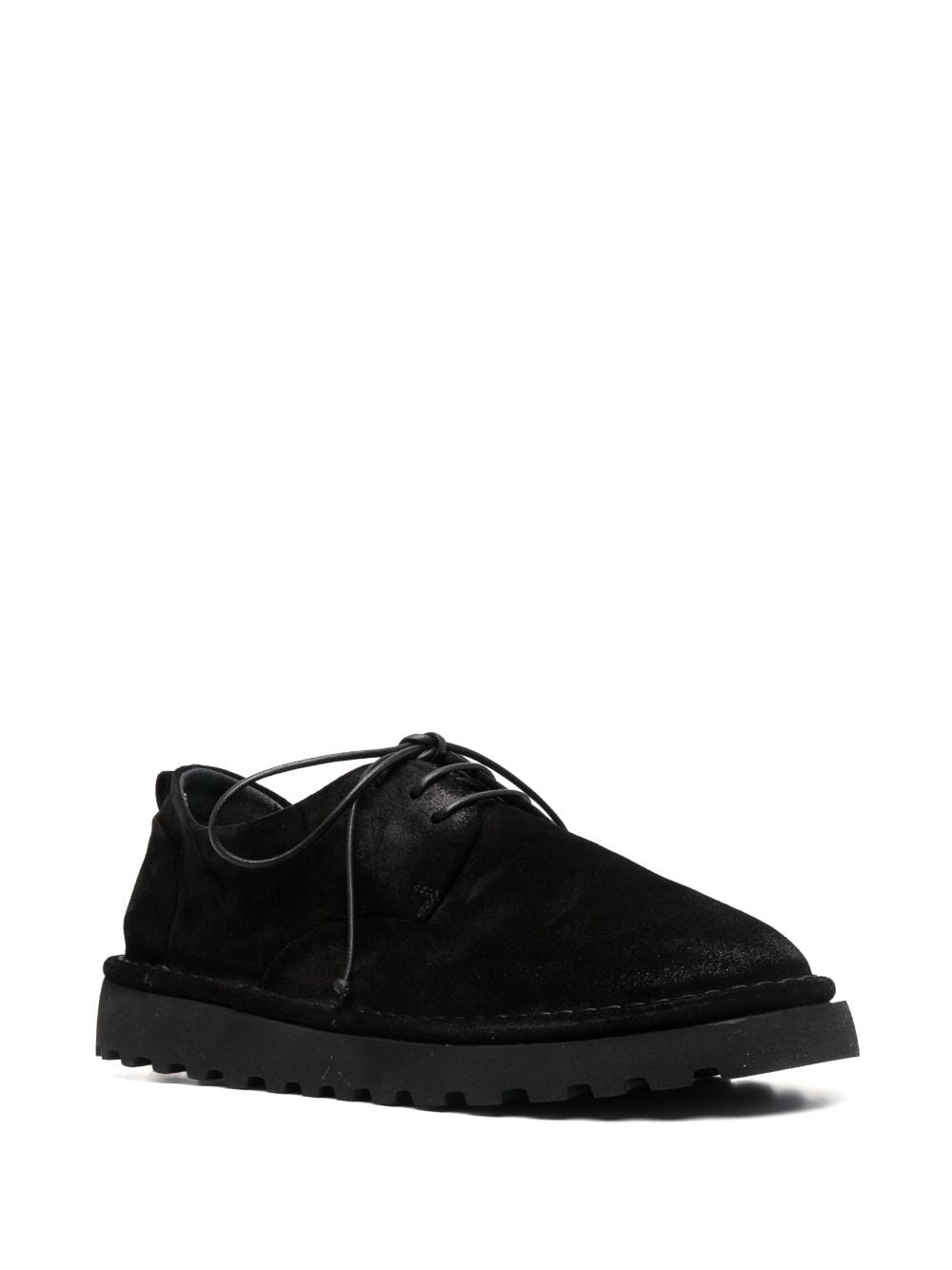 round-toe suede derby shoes - 2
