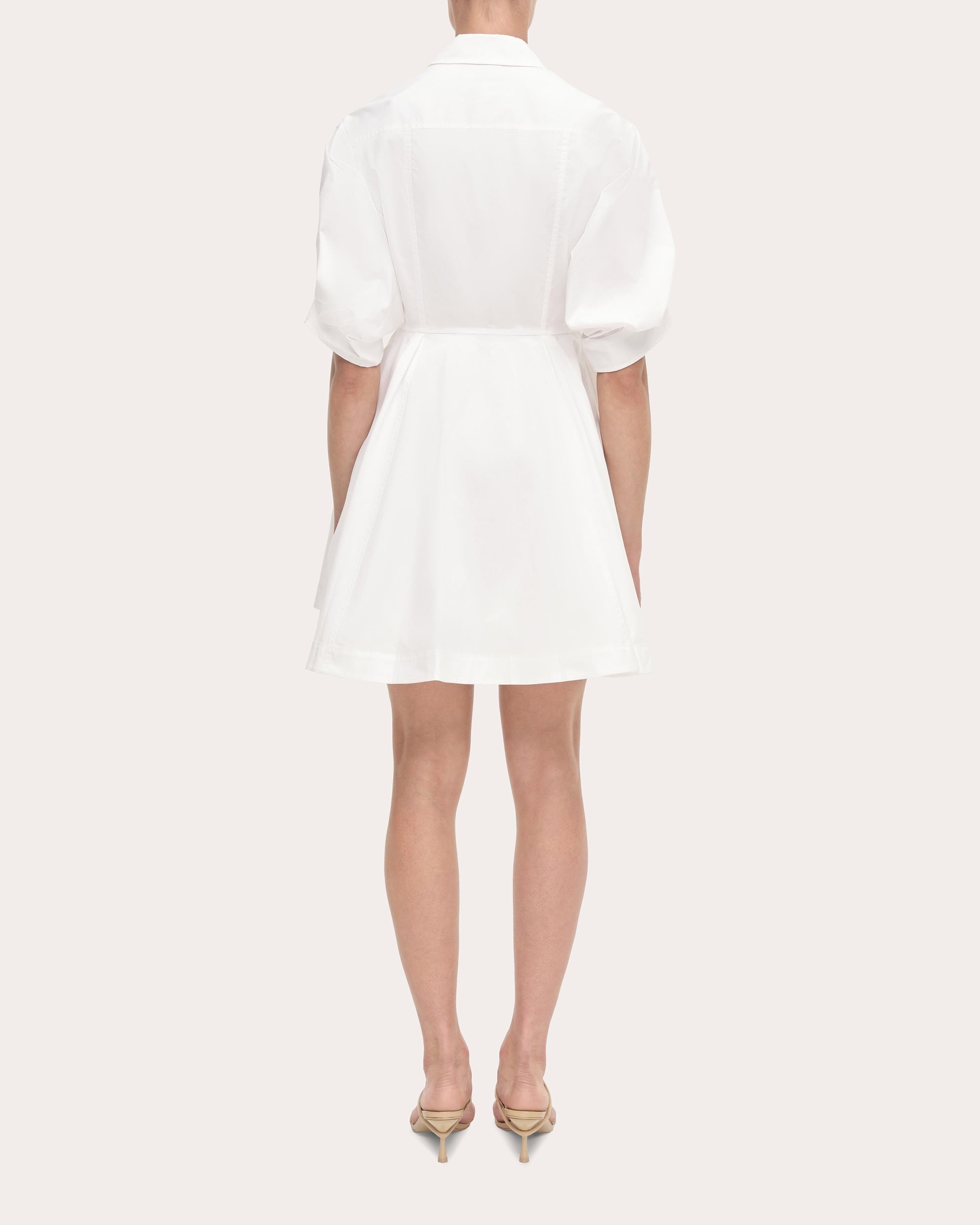 Jazz Pleated Cotton Poplin Mini Shirt Dress - 2
