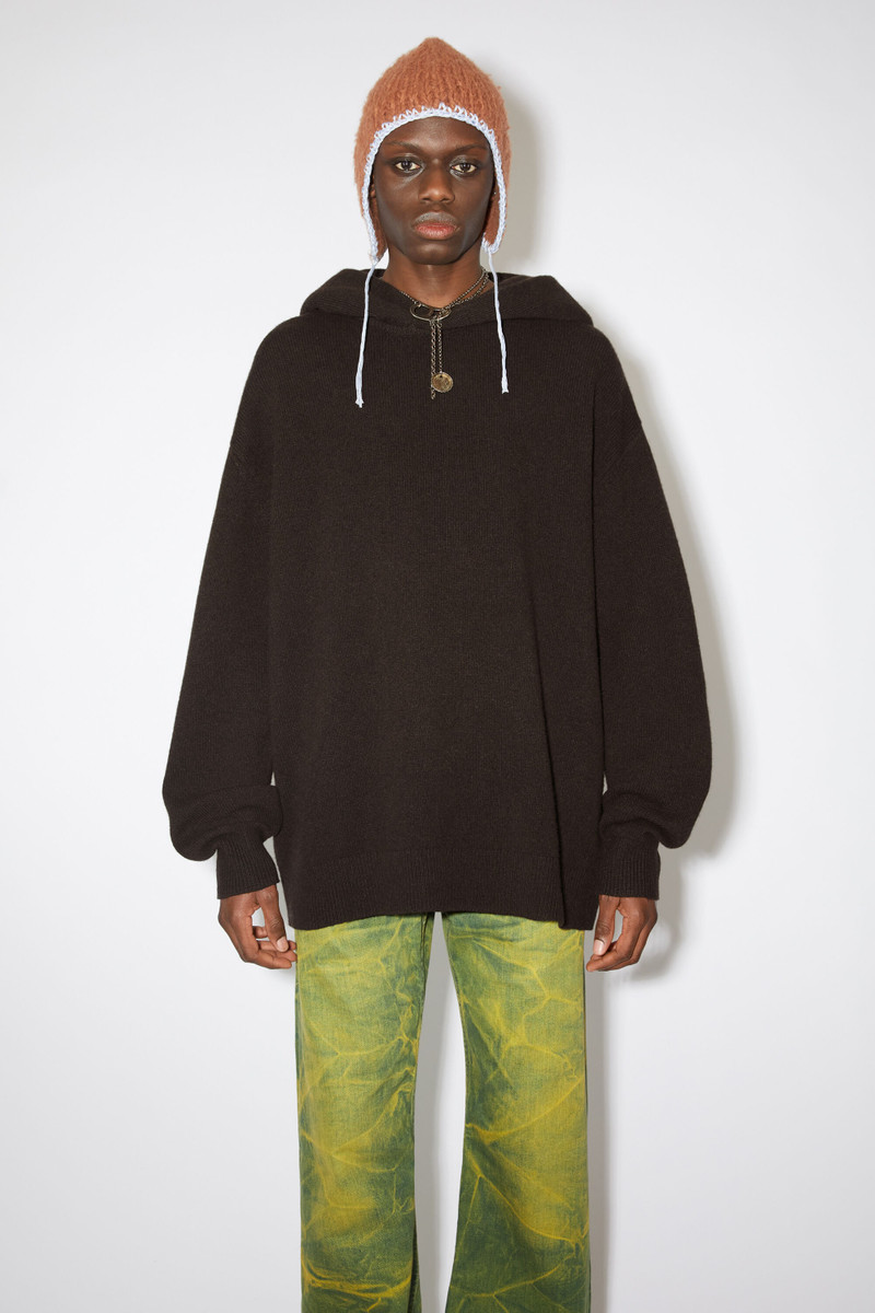 Acne Studios Wool cashmere hoodie - Dark brown outlook