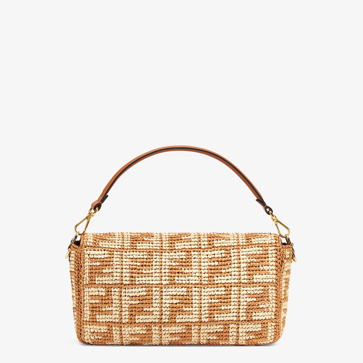 Ochre FF raffia bag - 3