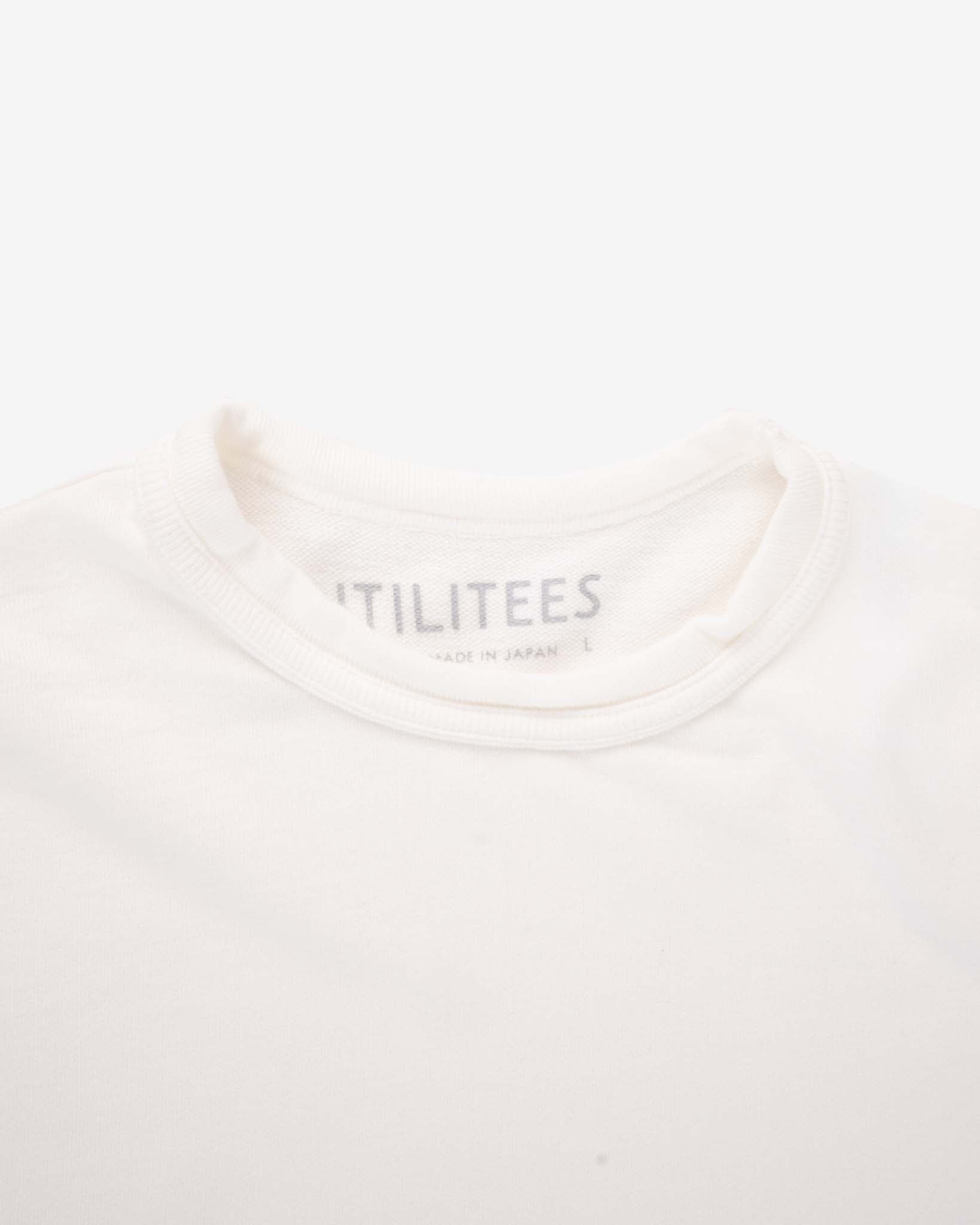 UTIL-BT-WHT UTILITEES - 10oz Mini Fleece Crew Neck T-Shirt - White - 5