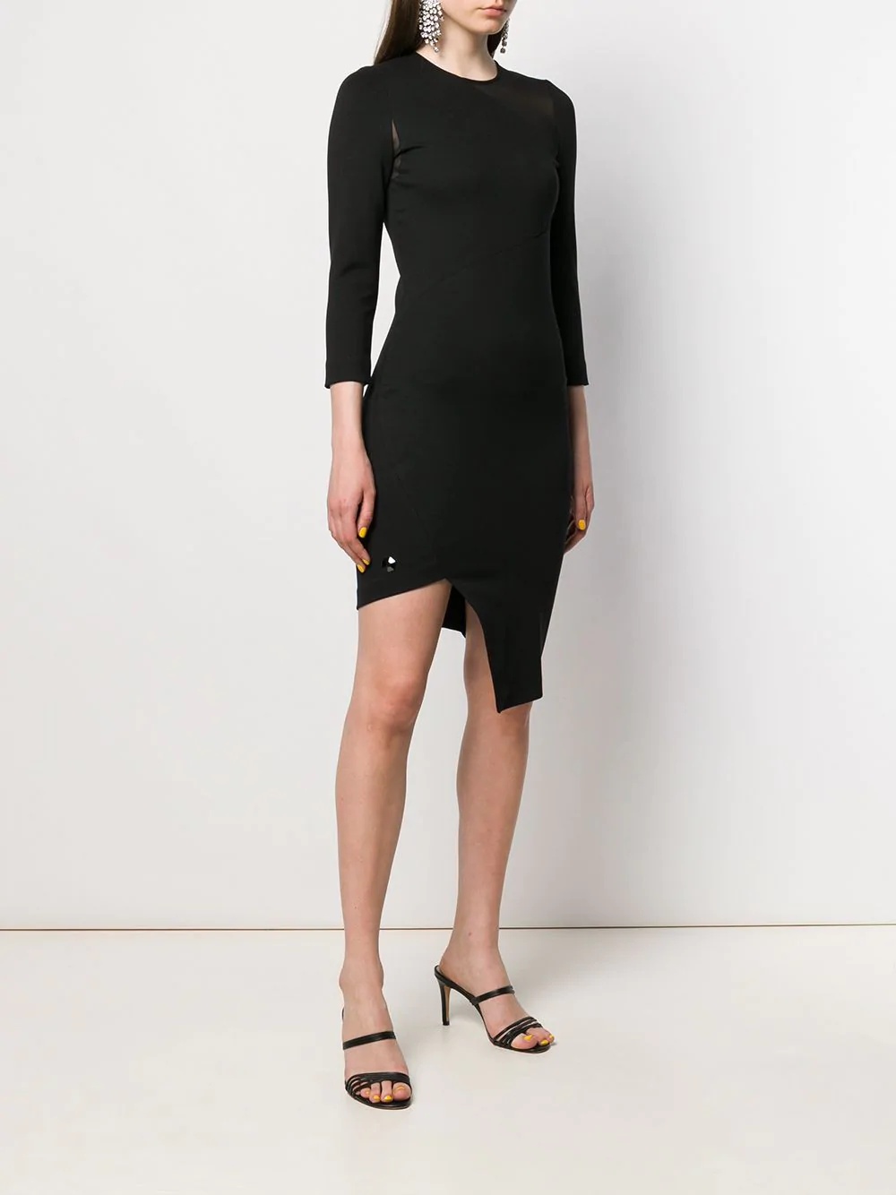 asymmetric fitted dress - 3