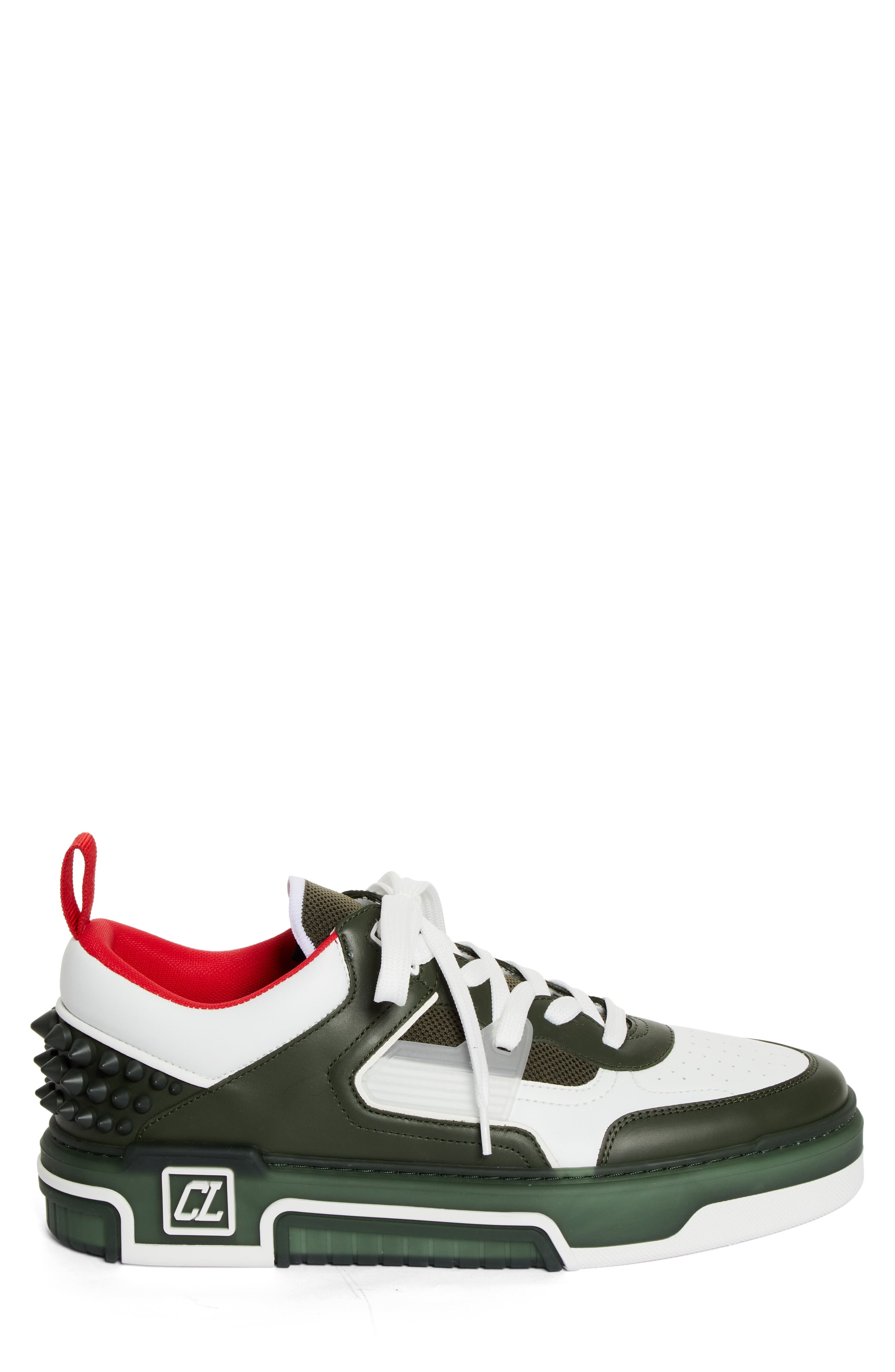 Christian Louboutin Astroloubi Flat Low Top Sneaker in White/Tennessee at Nordstrom - 3
