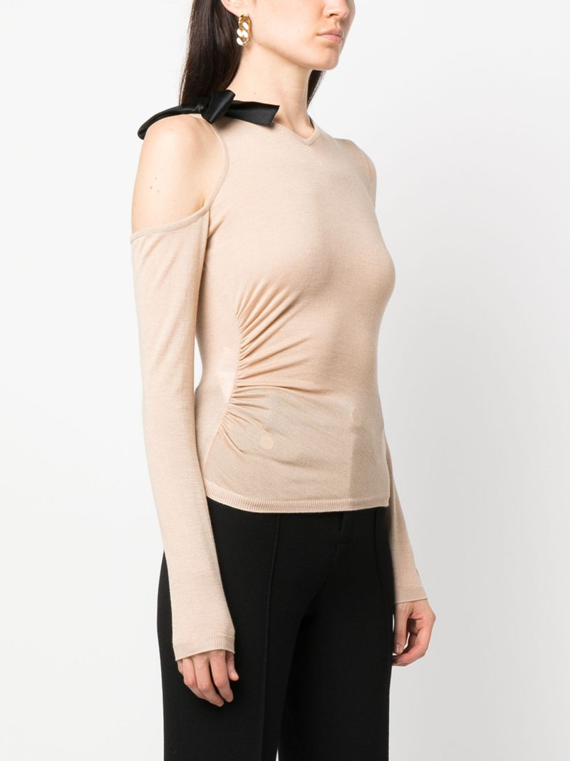 bow-detail cut-out jumper 3