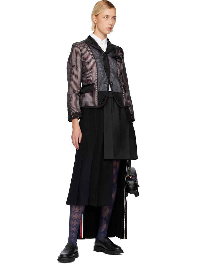 Thom Browne Black Organza Sport Blazer outlook