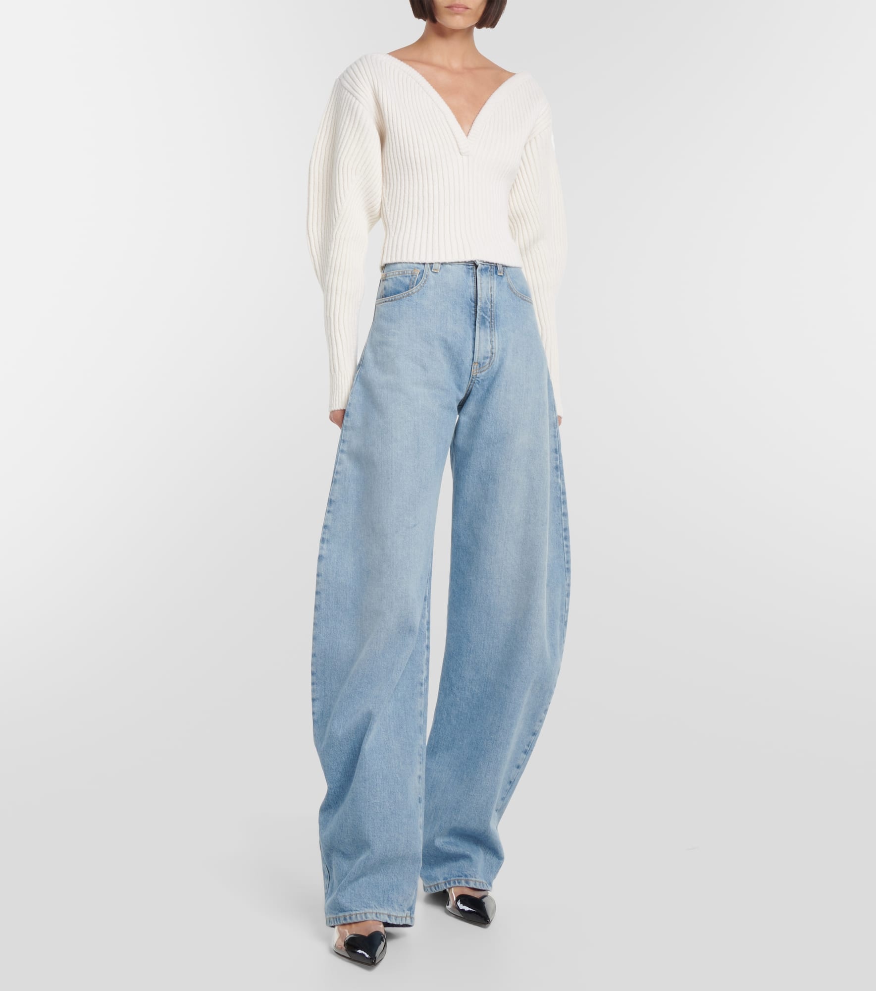Ribbed-knit wool-blend sweater - 2