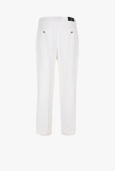 Balmain White crepe pants outlook