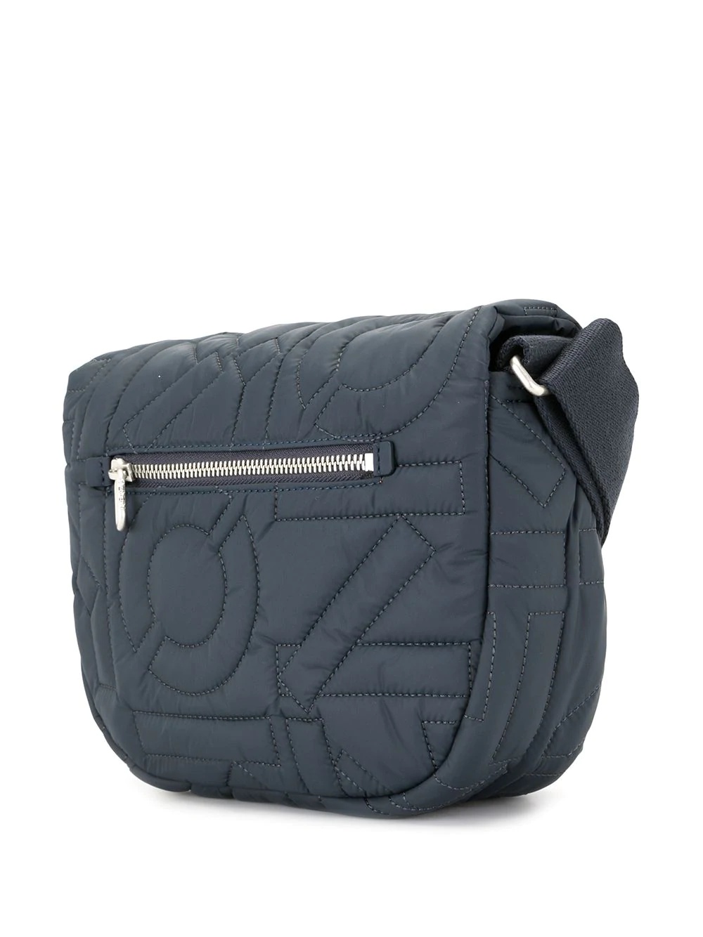 logo quilted messenger bag - 3