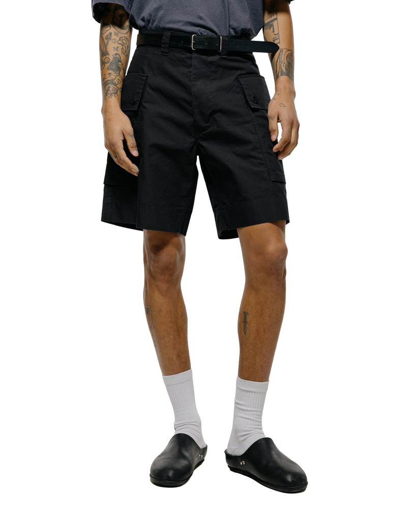 MARGARET HOWELL MHL Cargo Pocket Shorts Cotton Nylon Poplin Black outlook