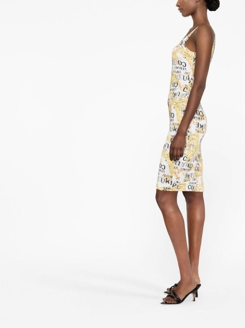 logo-print midi dress - 3