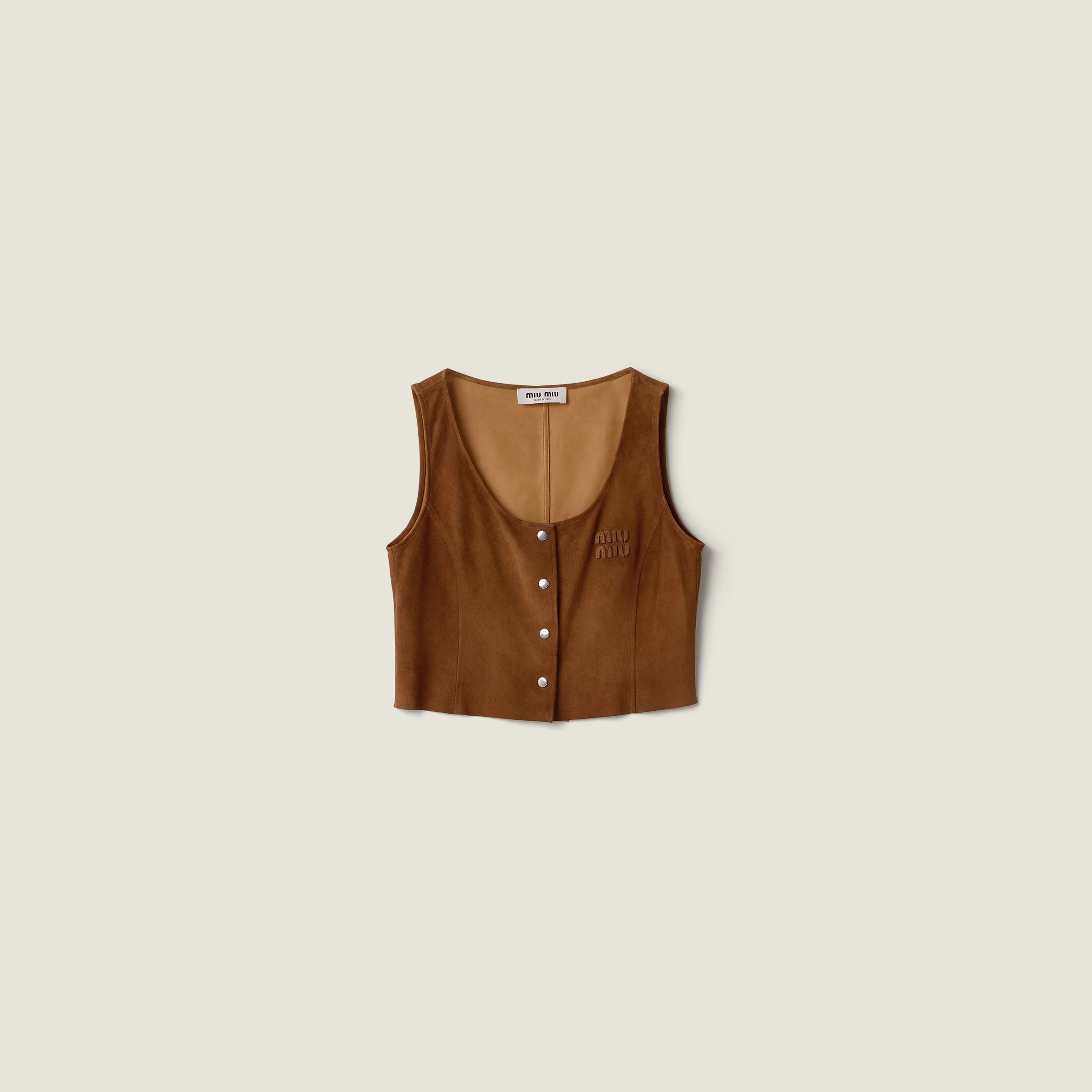 Waxed suede top - 1