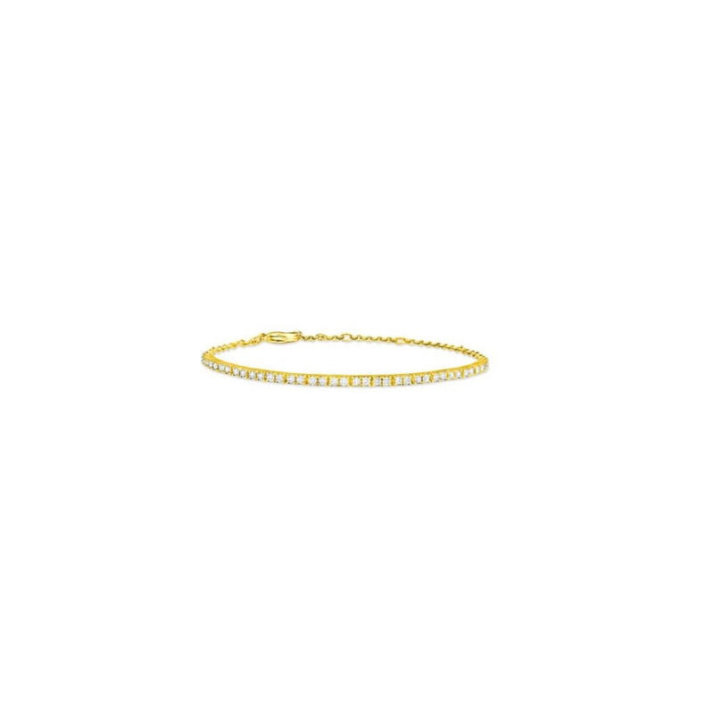YELLOW GOLD DIAMOND TENNIS BRACELET 1