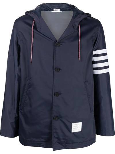 Thom Browne 4-Bar tab hooded jacket outlook